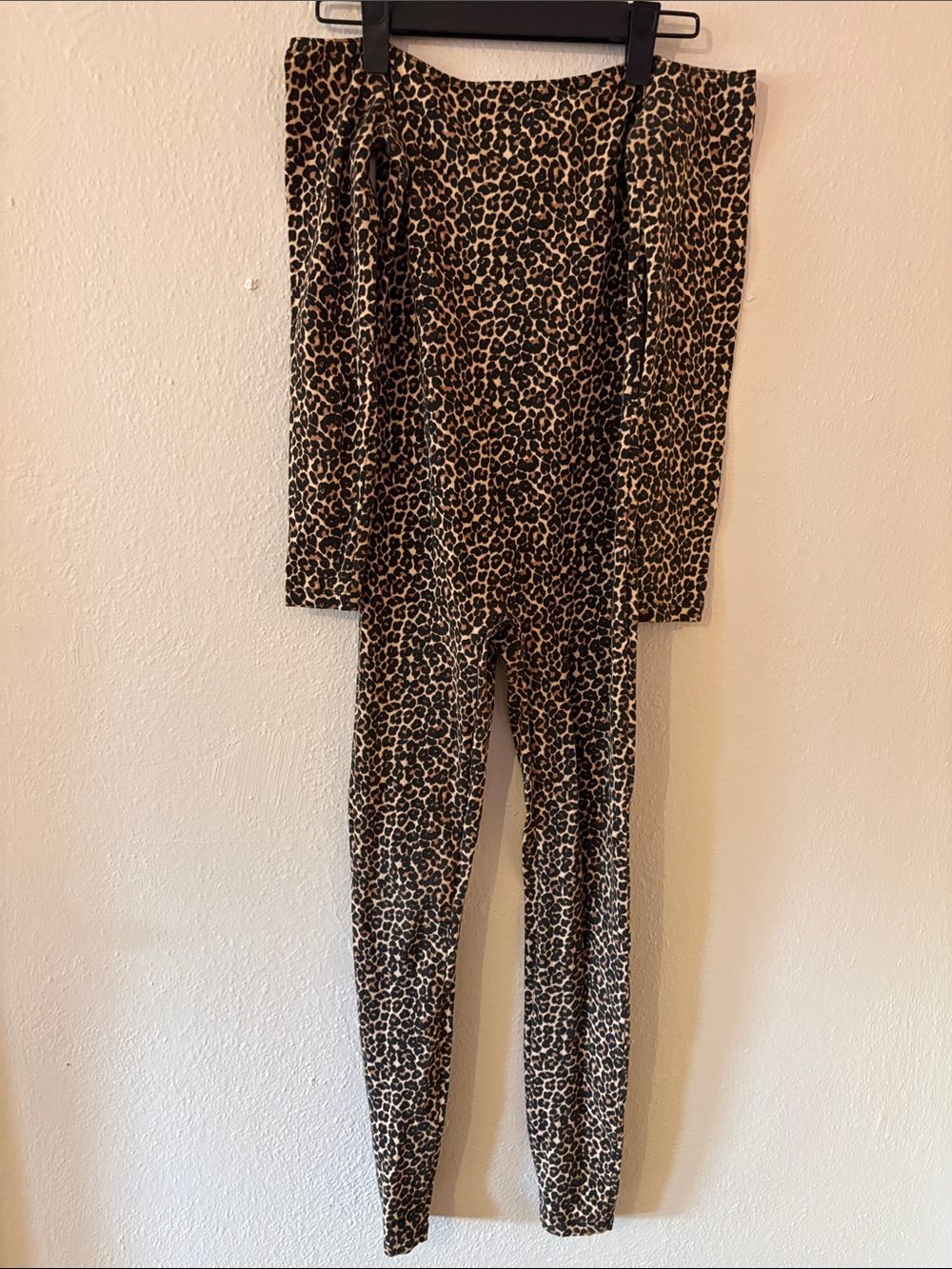 American Apparel Leopard-Print High-Waist Leggings - Brown & Black